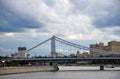 View of Krymsky bridge in Moscow. Color photo