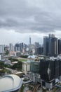 View of Kuala Lumpur from Bangsar during cloudy weather