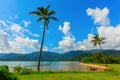 View at Kualoa Regional Park in Oahu, Hawaii Royalty Free Stock Photo