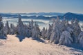 View from Kubinska Hola ski slope during winter