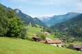 view from Kublis to Saas tourist resort, Prattigau landscape switzerland