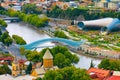 View of Kura river in Tbilisi, Georgia