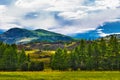 Kurai steppe and larch. mountain Altai