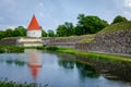 A view of Kuressaare castle, Saaremaa island, Estonia. Royalty Free Stock Photo