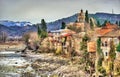 View of Kutaisi above the Rioni river Royalty Free Stock Photo
