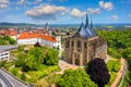 View of Kutna Hora with Saint Barbara`s Church that is a UNESCO world heritage site, Czech Republic. Historic center of Kutna Hor