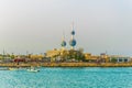 View of the Kuwait Towers - the best known landmark of Kuwait City