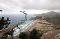 View from Kyra Panagia Tsambika Monastery. Tsambika Beach, Rhodes, Greece. Royalty Free Stock Photo