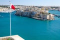 L-Isla peninsula, port and Grand Harbor of Valletta, Malta Royalty Free Stock Photo