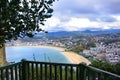 View of La Concha beach at San Sebastian, Donostia from monte Igeldo