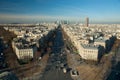 View of La Grande Armee Avenue from Arc de Triomphe Royalty Free Stock Photo