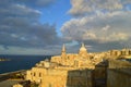 Sunset of Malta. La Valletta`s view. old town Royalty Free Stock Photo