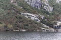 View on the Lac de Melo in the Restonica valley in Corsica Royalty Free Stock Photo