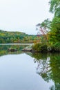 Lac Rond lake, in Sainte-Adele Royalty Free Stock Photo