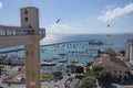 View of Lacerda Elevator and All Saints Bay Baia de Todos os Santos Royalty Free Stock Photo