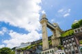 View of the Lacerda Elevator and the Todos os Santos Bay in Salvador, Bahia, Brazil Royalty Free Stock Photo