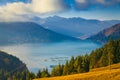 View of the Lacu Bicaz and Dam Bicaz, Romania Royalty Free Stock Photo