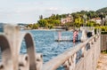 View of Lago Maggiore from the town of Stresa, Piedmont, Italy Royalty Free Stock Photo