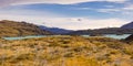 View of Lago Nordernskjold at Salto Grade in Torres del Paine National Park, Chile