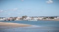 View of the lagoons of the Ria Formosa Natural Park near the port of Tavira