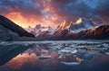 View of the Laguna Torre in Argentina