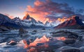 View of the Laguna Torre in Argentina