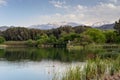 View on lake Agias island Crete, Greece