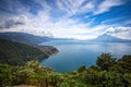 View of Lake Atitlan and Panajachel from San Jorge Royalty Free Stock Photo