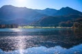 View of the lake In the Bavarian Alps