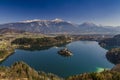 View at Lake Bled from Osojnica Royalty Free Stock Photo