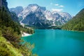 View of Lake Braies, Italy Royalty Free Stock Photo