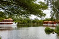 View Of A Lake In Cantrel Of Chinese Garden, Singapore. Royalty Free Stock Photo