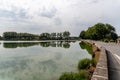 View of the lake of Comburg