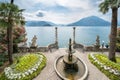 View of Lake Como from the botanical garden of Villa Monastero, Varenna, Italy Royalty Free Stock Photo