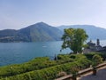 View of Lake Como from Villa Carlotta garden Royalty Free Stock Photo