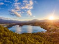 View of lake Faaker See in Carinthia, Austria Royalty Free Stock Photo