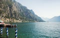 View of Lake Garda from Limone sul Garda town Royalty Free Stock Photo