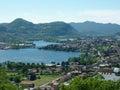 View of Lake Garlate and Lake Olginate