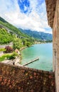 View of Lake Geneva Riviera, Autoroute A9 and shore, Veytaux, Canton of Vaud, Switzerland, Europe Royalty Free Stock Photo