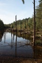 View of lake in geo park in Leknica Royalty Free Stock Photo