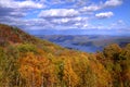 View of Lake George, NY in autumn from mountain top Royalty Free Stock Photo