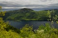 View of lake George from the summit of Five Mile Mt in the Adirondack Mts In New York State Royalty Free Stock Photo