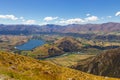 View of lake Hayes from Remarkables, New Zealand Royalty Free Stock Photo