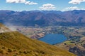 View of lake Hayes from Remarkables, New Zealand Royalty Free Stock Photo