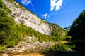 View of Lake Kammersee in Styria in the Salzkammergut. Landscape by the lake