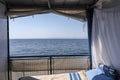 View of Lake Kariba from the room of a simple cruise.