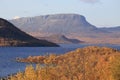 View on lake Kilpisjarvi and Saana mountain Royalty Free Stock Photo