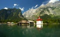 View of the lake of KÃÂ¶nigsee Royalty Free Stock Photo