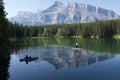 A view of Lake Louise, and the surrounding Mountains. Alberta. Canada II Royalty Free Stock Photo
