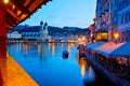 View of Lake Lucerne with Mount Pilatus, Swiss Alps, Switzerland Royalty Free Stock Photo